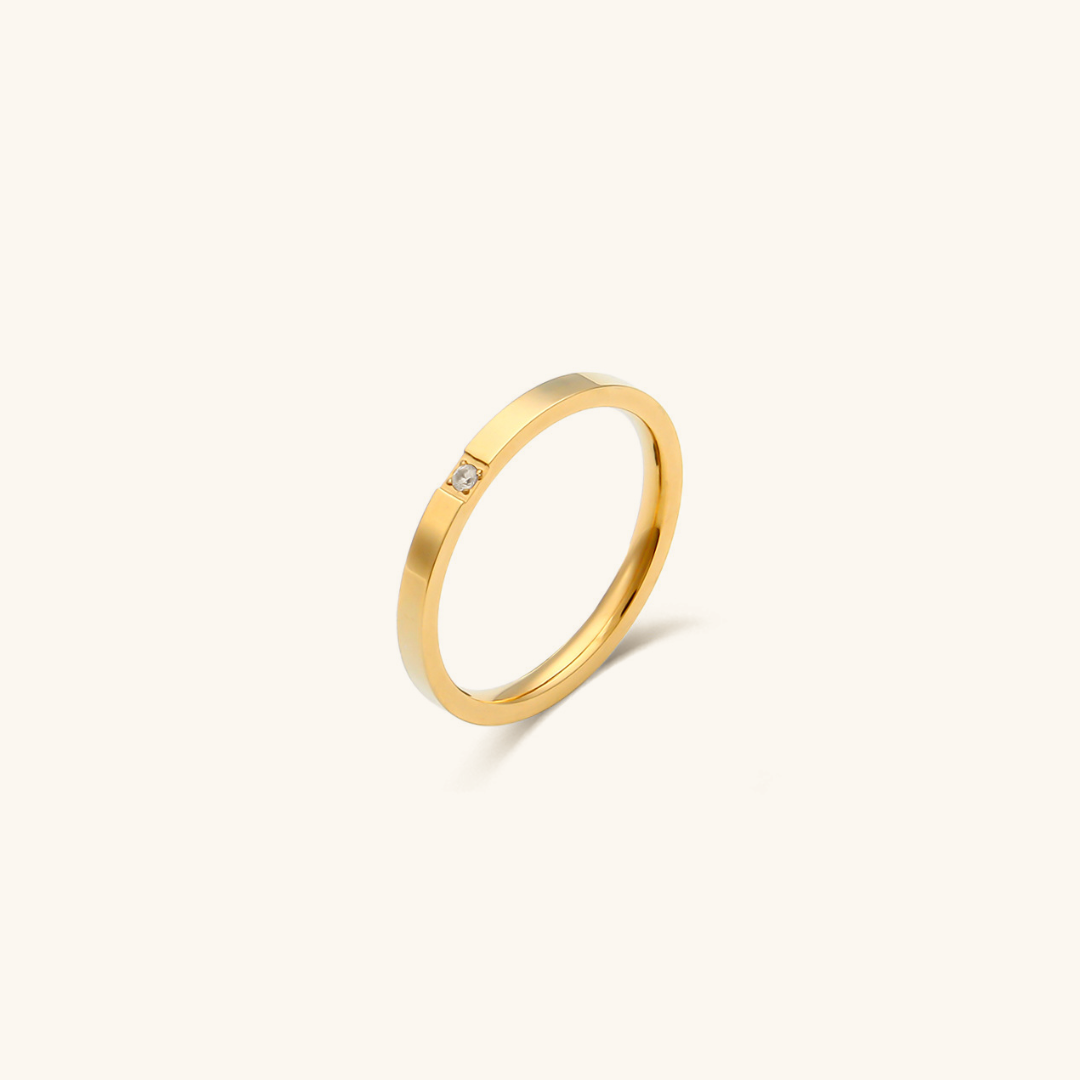 Szara złota obrączka – Elegancka szara złota obrączka