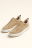 Zapatilla Slip-On Ladore de Ante Beige