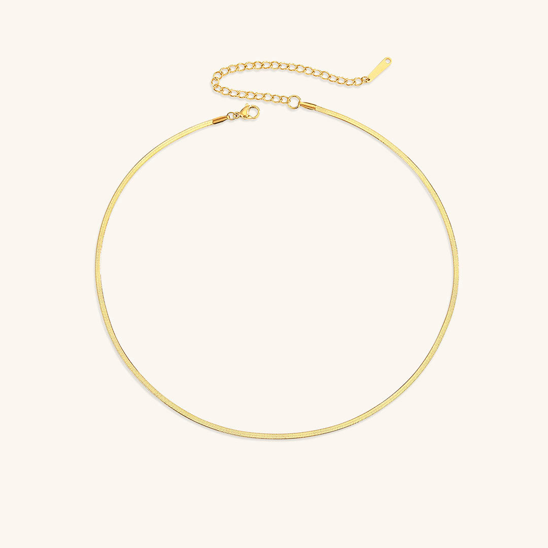 Naszyjnik Elizabeth Guld Herringbone