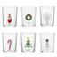 Drinkglazen - Handgeblazen - Kerst Design - 5 stuks - 300ML