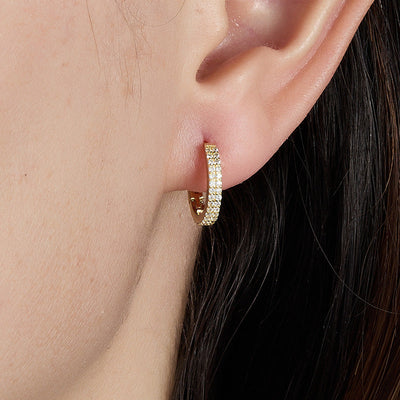 Kolczyki Cathy Pave Hoop