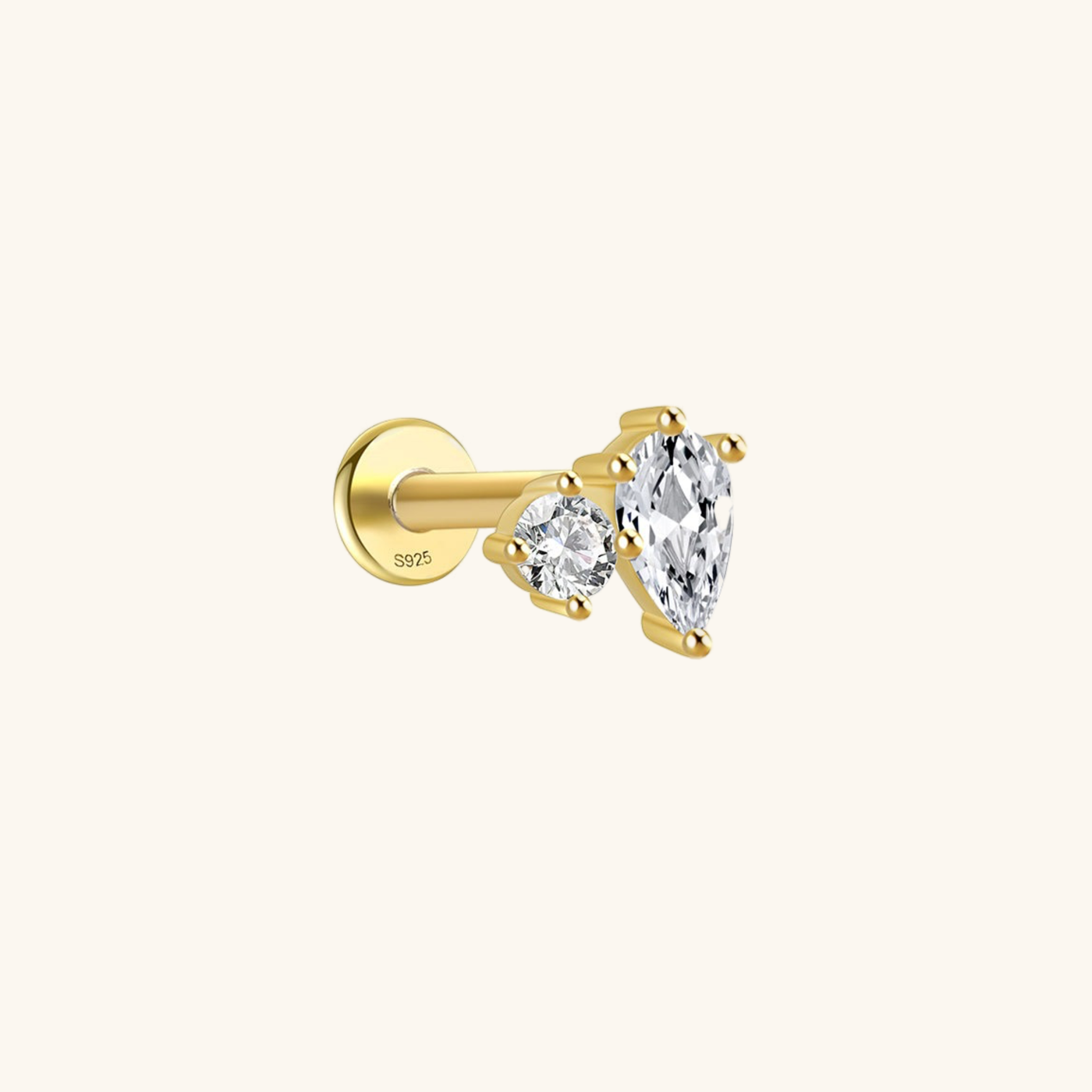 Kate Lame Kolczyki z Diamentowymi Detalami