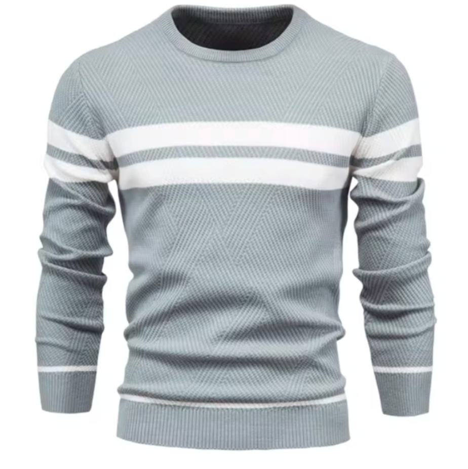 Stylowy męski sweter w wzór rybiej ości