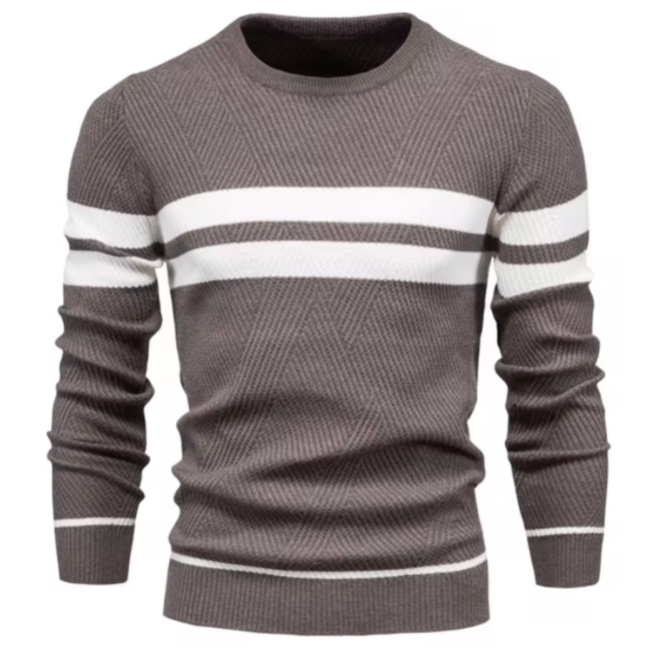 Stylowy męski sweter w wzór rybiej ości